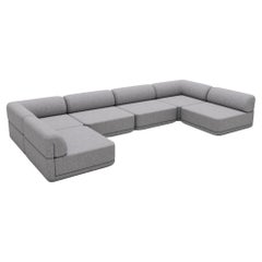 The Cube Sofa -- U-Shape Sectional -- Grey Bouclé