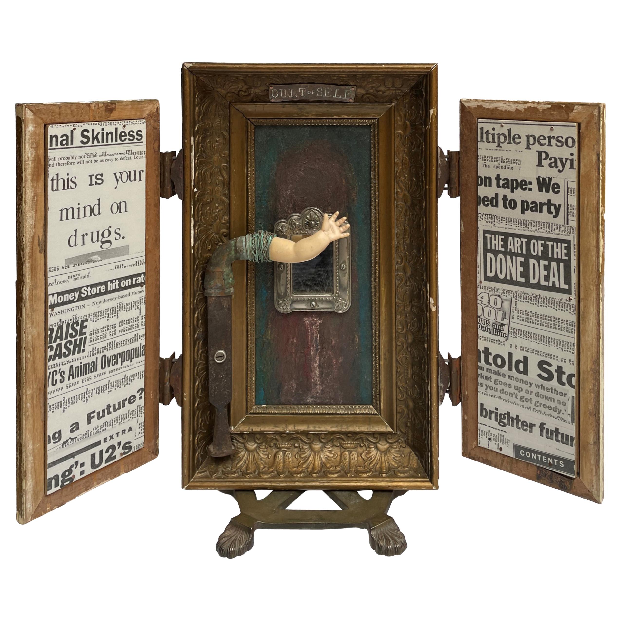 "The Cult of Self", Sculptural Object with Hidden Paintings and Moveable Frames