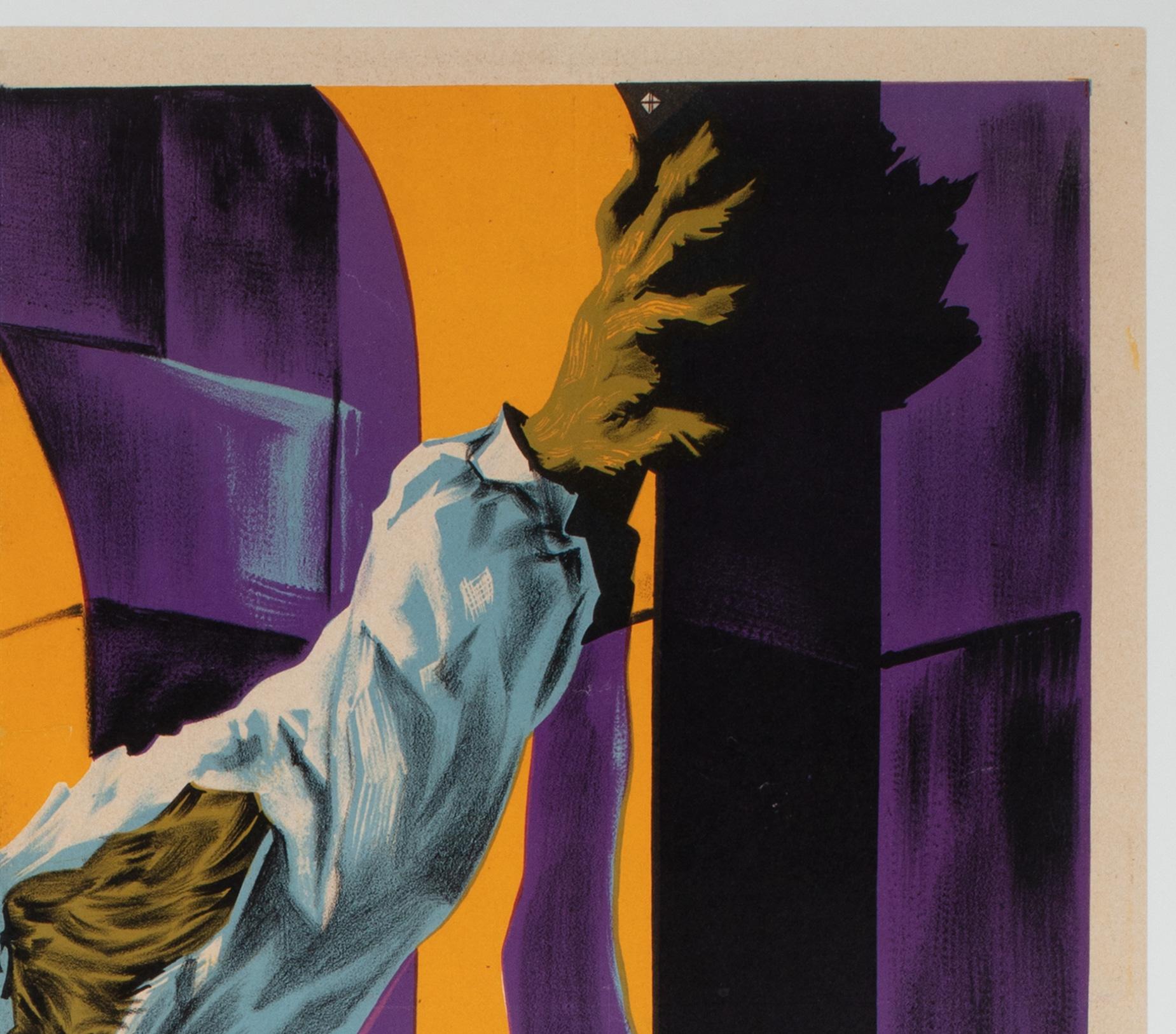 Affiche française du film THE CURSE OF THE WEREWOLF 1961, GUY GERARD NOEL Excellent état - En vente à Bath, Somerset