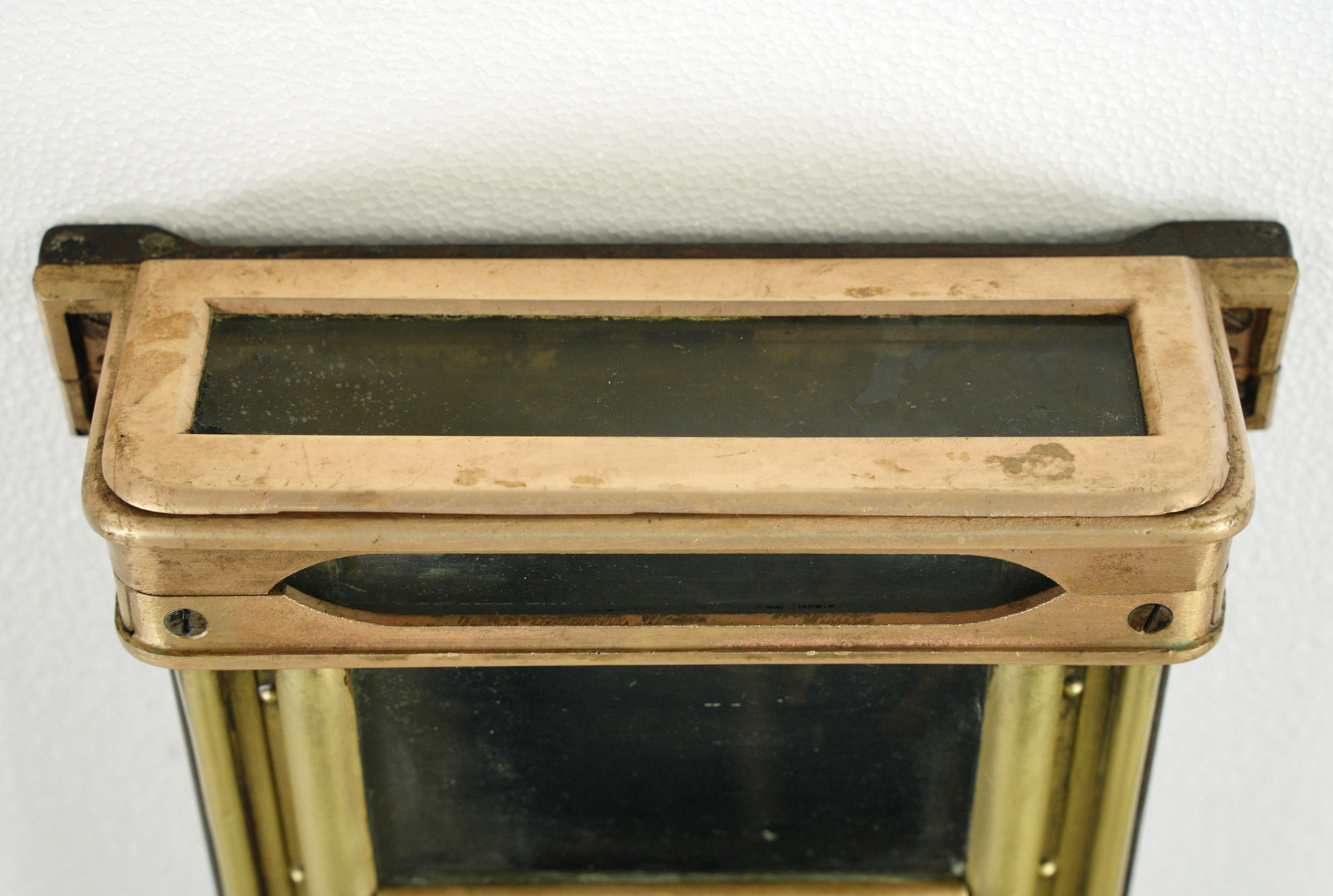 The Cutler Manufacturing Co. Steel & Brass Mail Chute In Good Condition In New York, NY