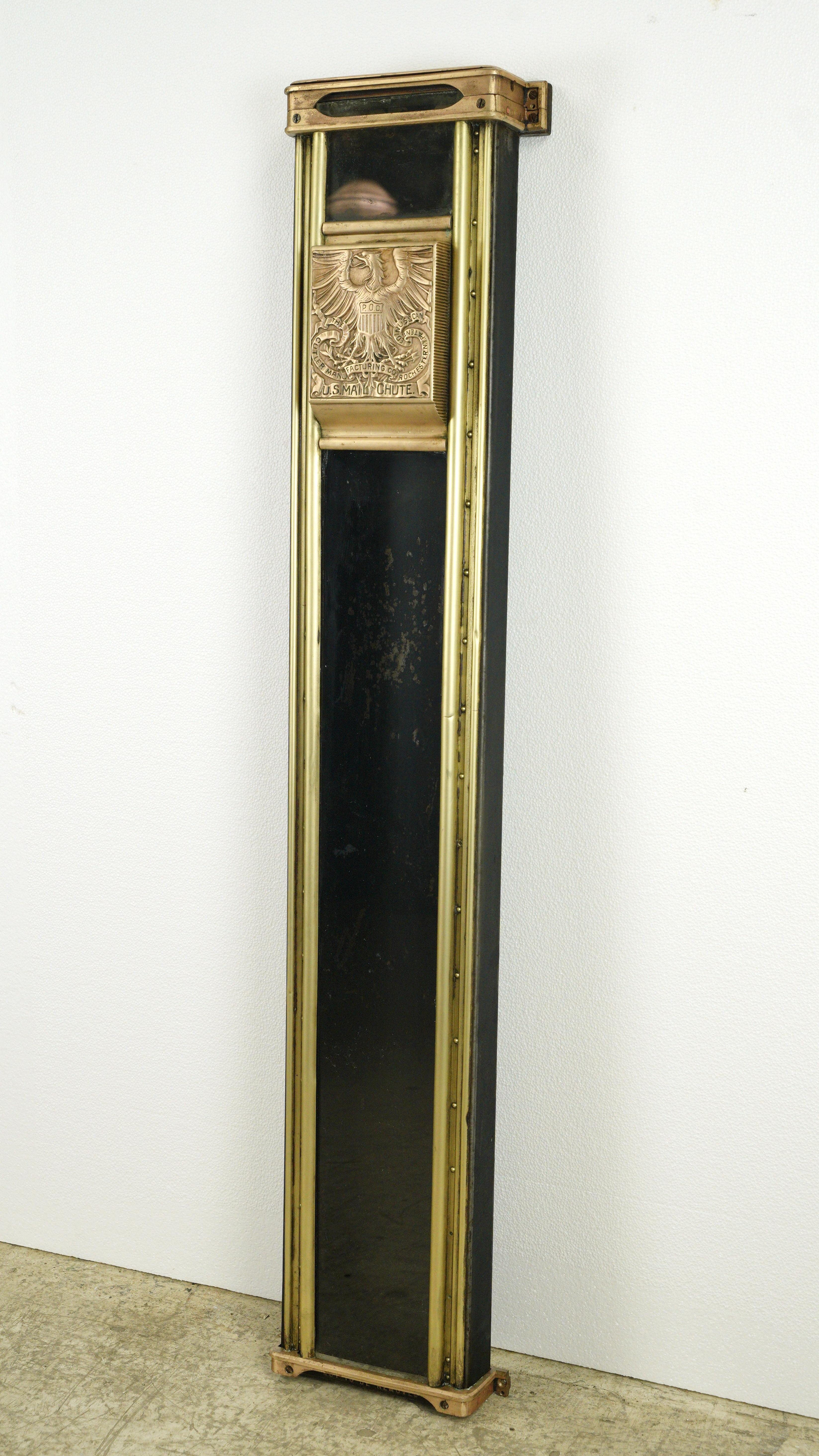 The Cutler Manufacturing Co. Steel & Brass Mail Chute 4