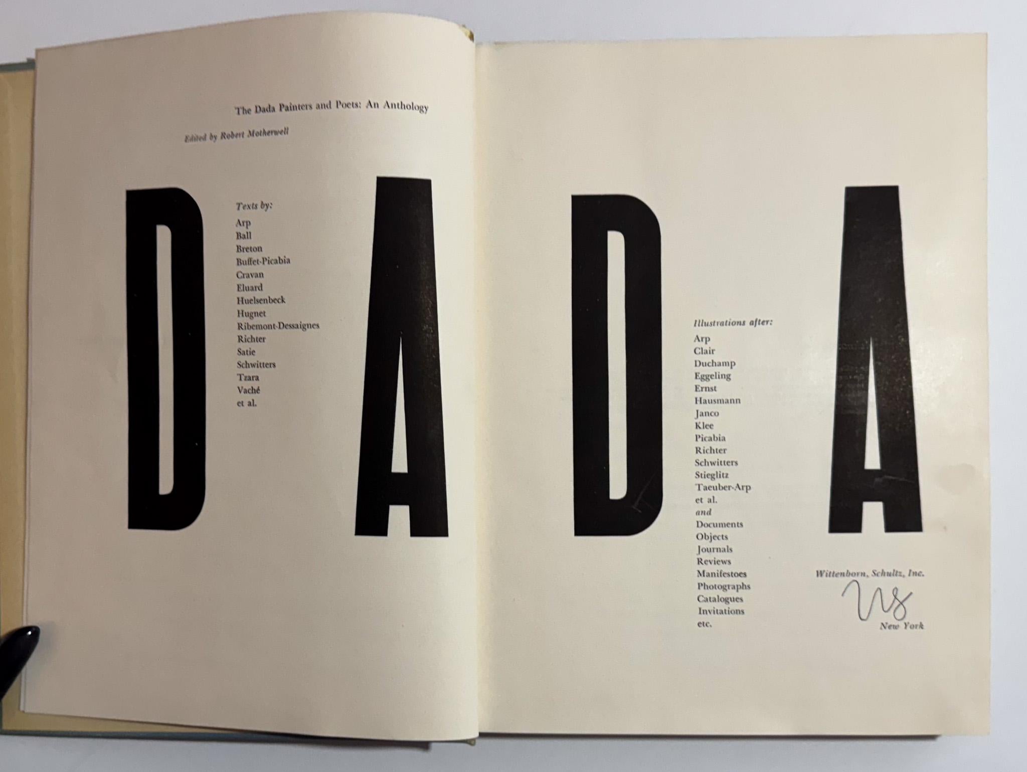 American The Dada Painters and Poets For Sale