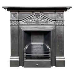 Daisy, Ornate Antique Victorian Cast Iron Combination Fireplace