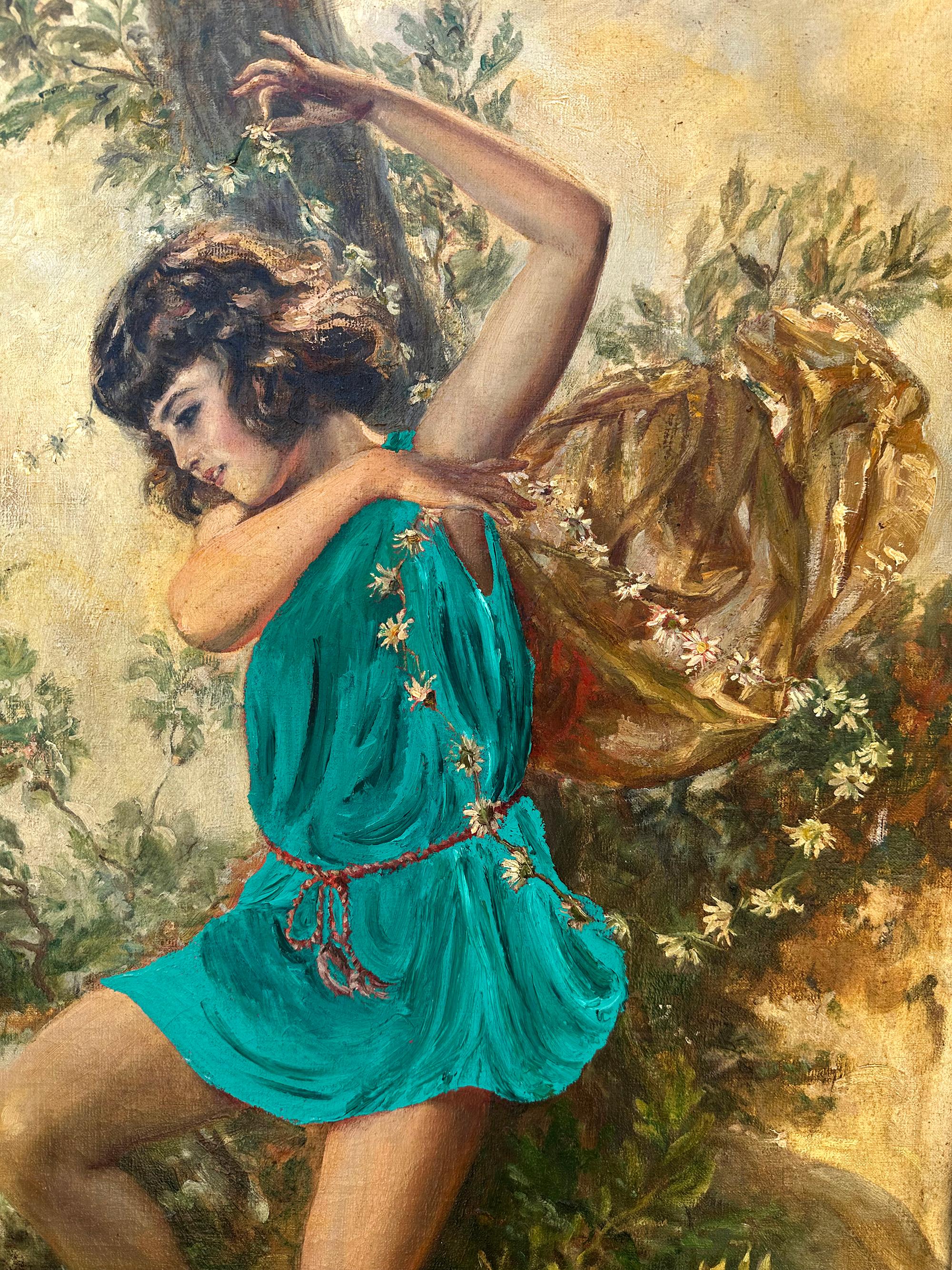 „Die Gänseblümchenkette“ John Shenton Eland (1872-1933) im Zustand „Gut“ im Angebot in Lake Worth, FL
