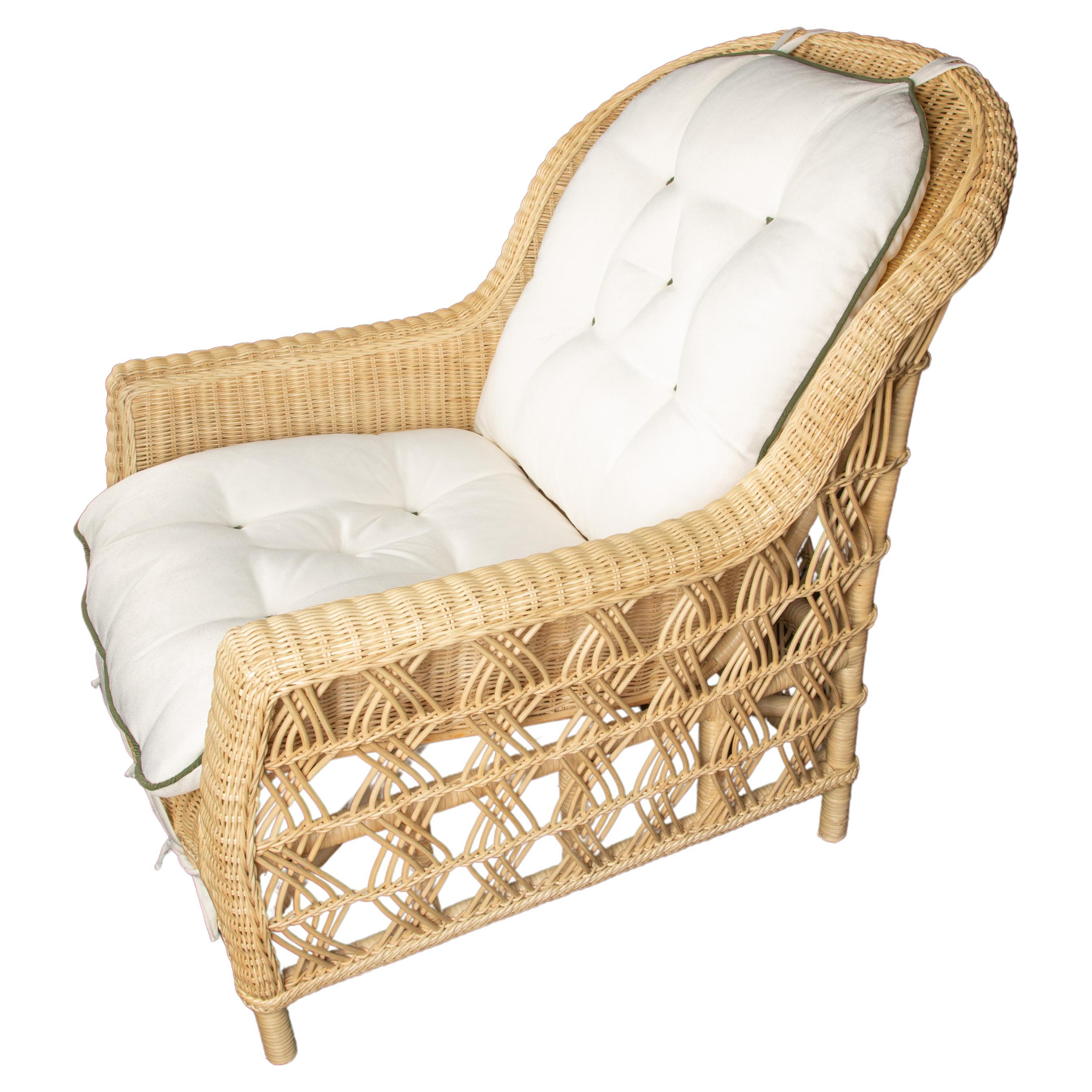 The Dana Wicker Scoop Chair:

Measures: 30