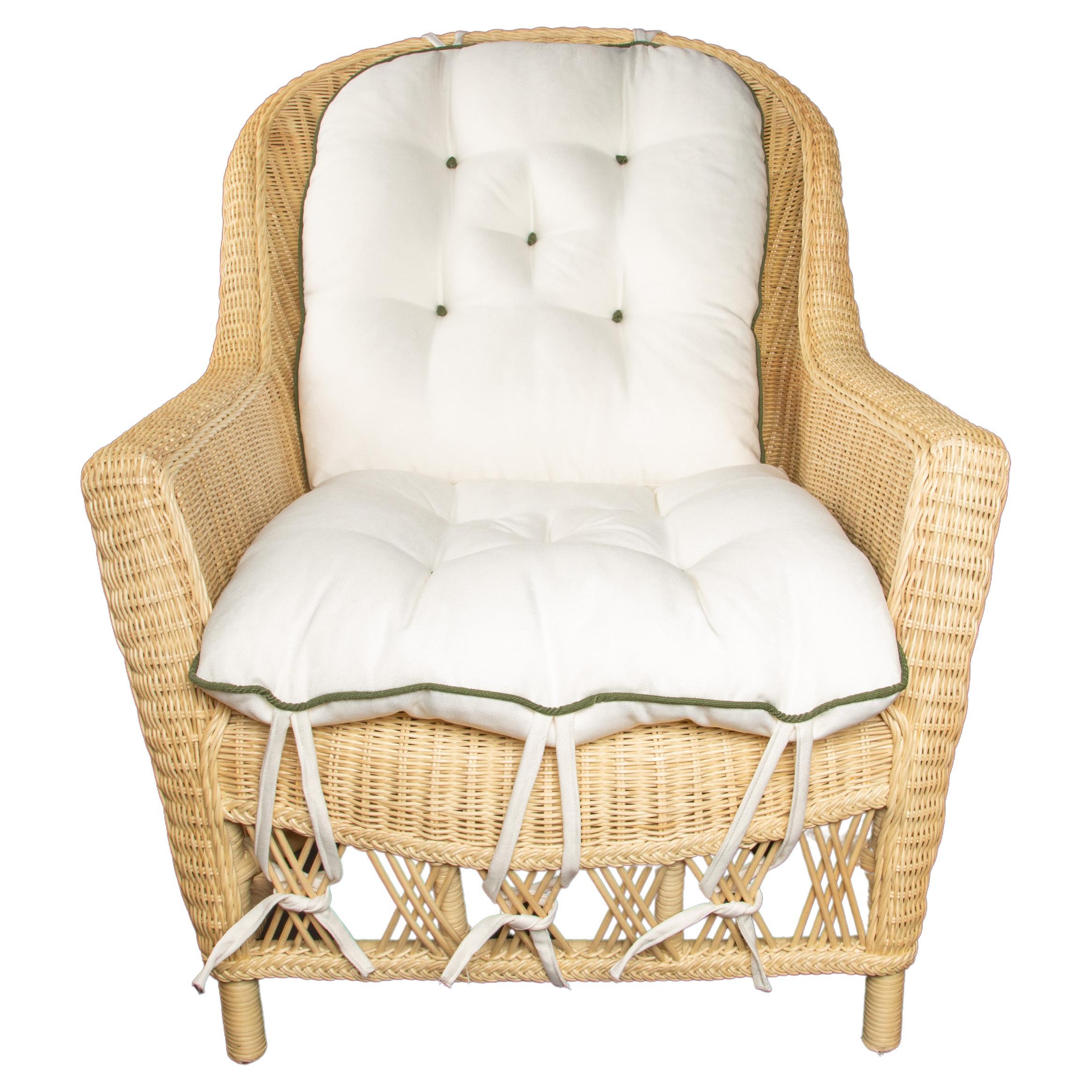 The Dana Wicker Scoop Chair:

Introducing Creel and Gow's exclusive wicker and rattan collection, designed by Marco Scarani. We're proud to offer our customers these revised vintage rattan furniture pieces that have been skillfully crafted in