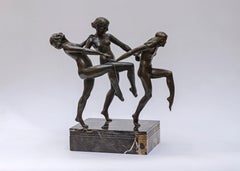 Art Deco Sculpture 'The Dance' by Pierre Le Faguays, Circa 1920
