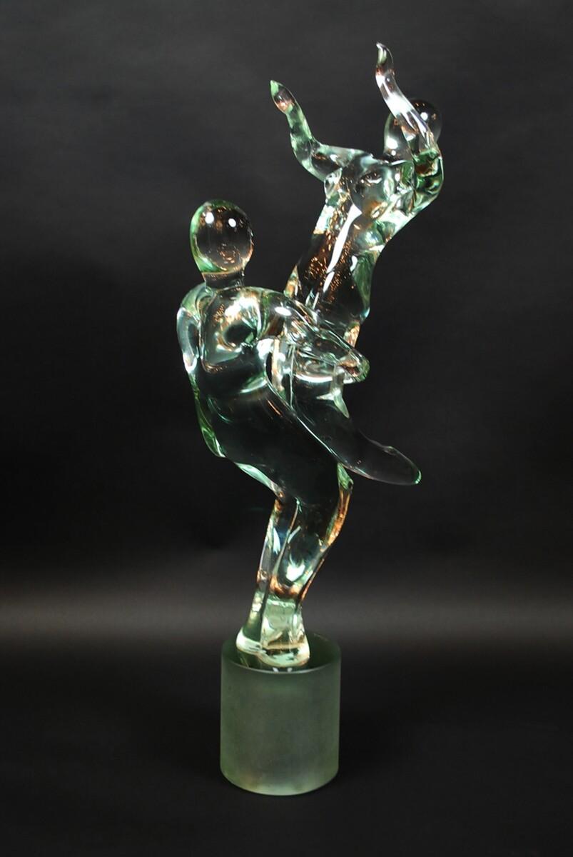 Les danseurs, sculpture en verre de Renato Anatra.