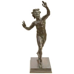 The Dancing Faun of Pompeii a Bronze Sculpture