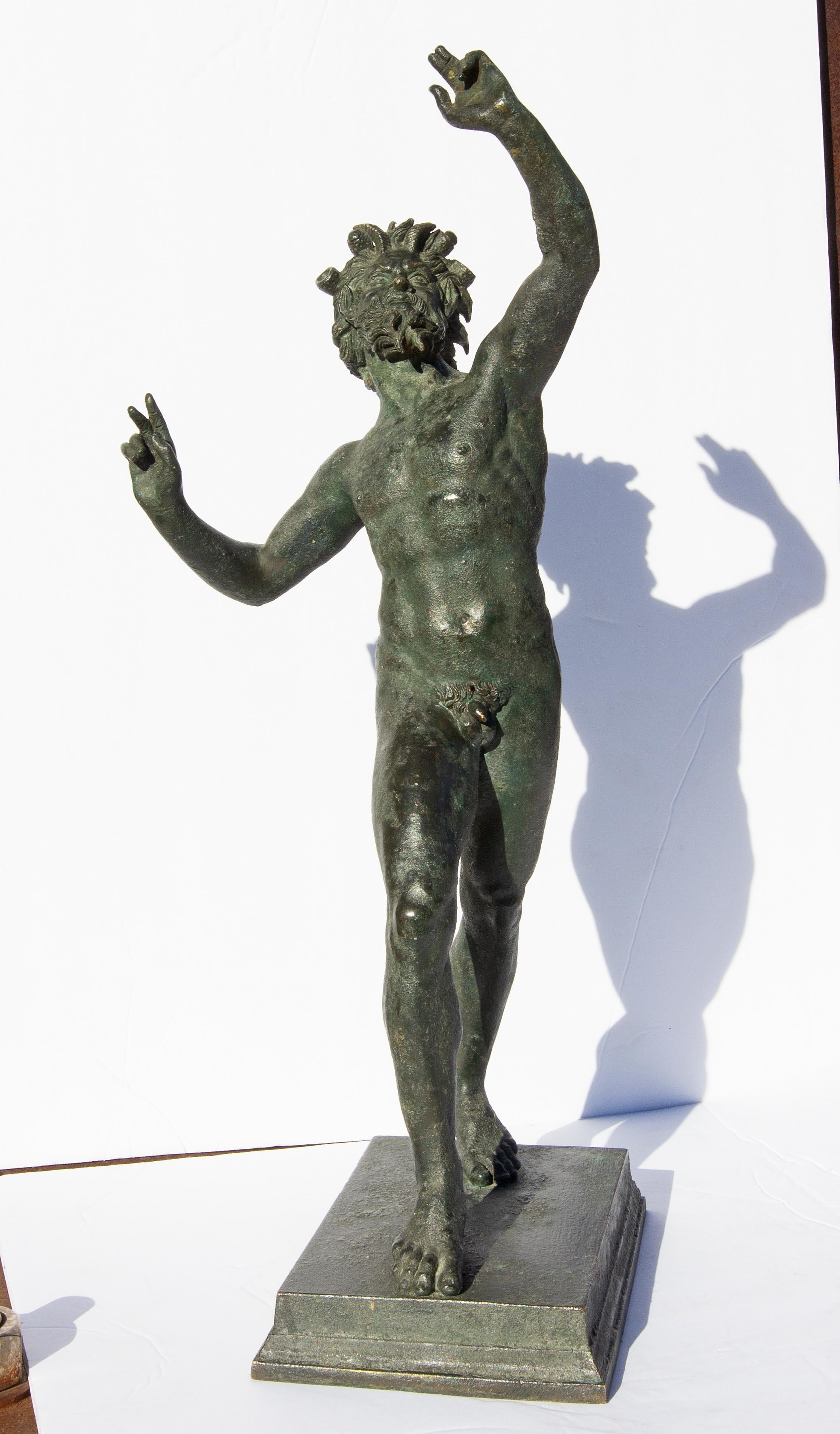 Dancing Faun of Pompeii a Bronze Sculpture Grand Tour 1