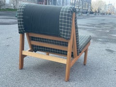 The Danish 1960s "Rag" Easy Lounge Chair in Pine by Bernt Petersen