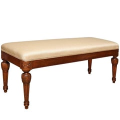 Daphne Bench by David Duncan, Maple Wood Bench in a Louis XVI Style
