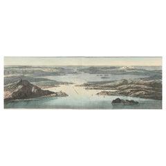 Antique The Dardanelles Strait: A Strategic Passage in a Colored Lithograph, 1853