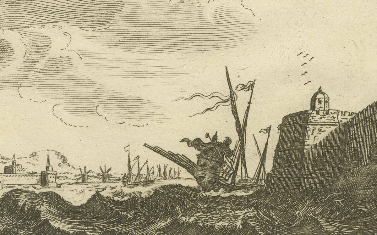 The Dardanelles with Fortified Towers and Maritime Activity, ca. 1680