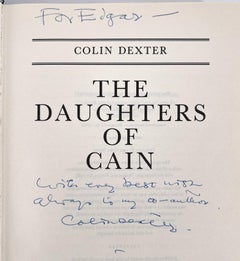 Die Töchter des Kain von Colin Dexter - ERSTE AUSGABE, beschriftet