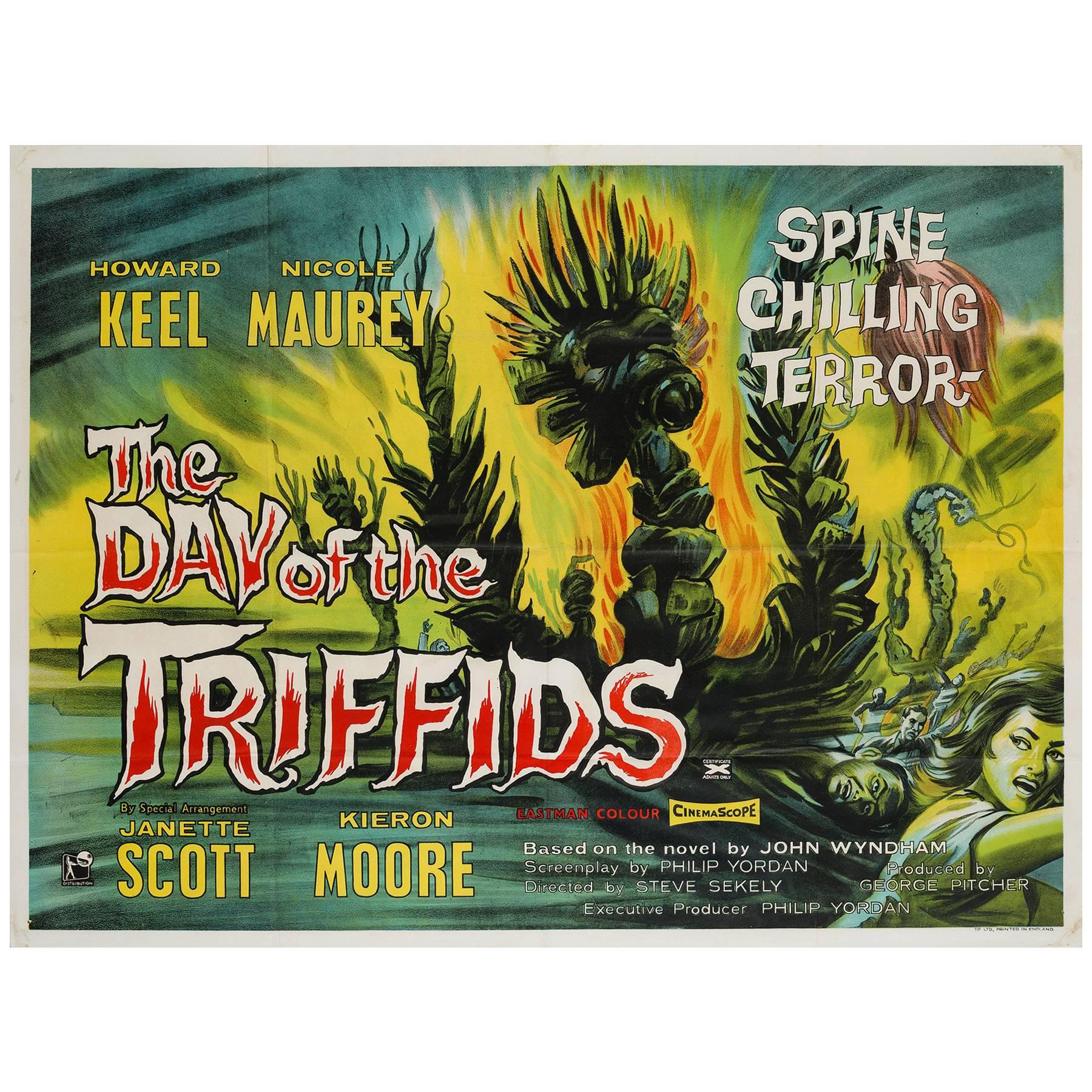 El día de los trífidos Cartel de cine del Reino Unido, 1962