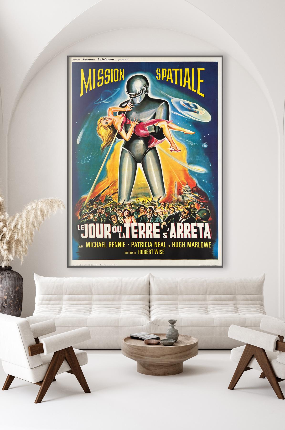 We love the artwork that features on the French 60s re-release for sci-fi classic The Day the Earth Stood Still,superior to the original US artwork in our opinion. In fantastic Near Mint/Mint linen-backed condition and the rarer larger French