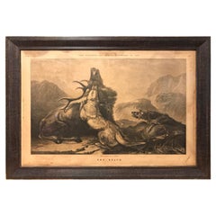 Antique "The Death" by: Robert Ansdell, circa 1859 England