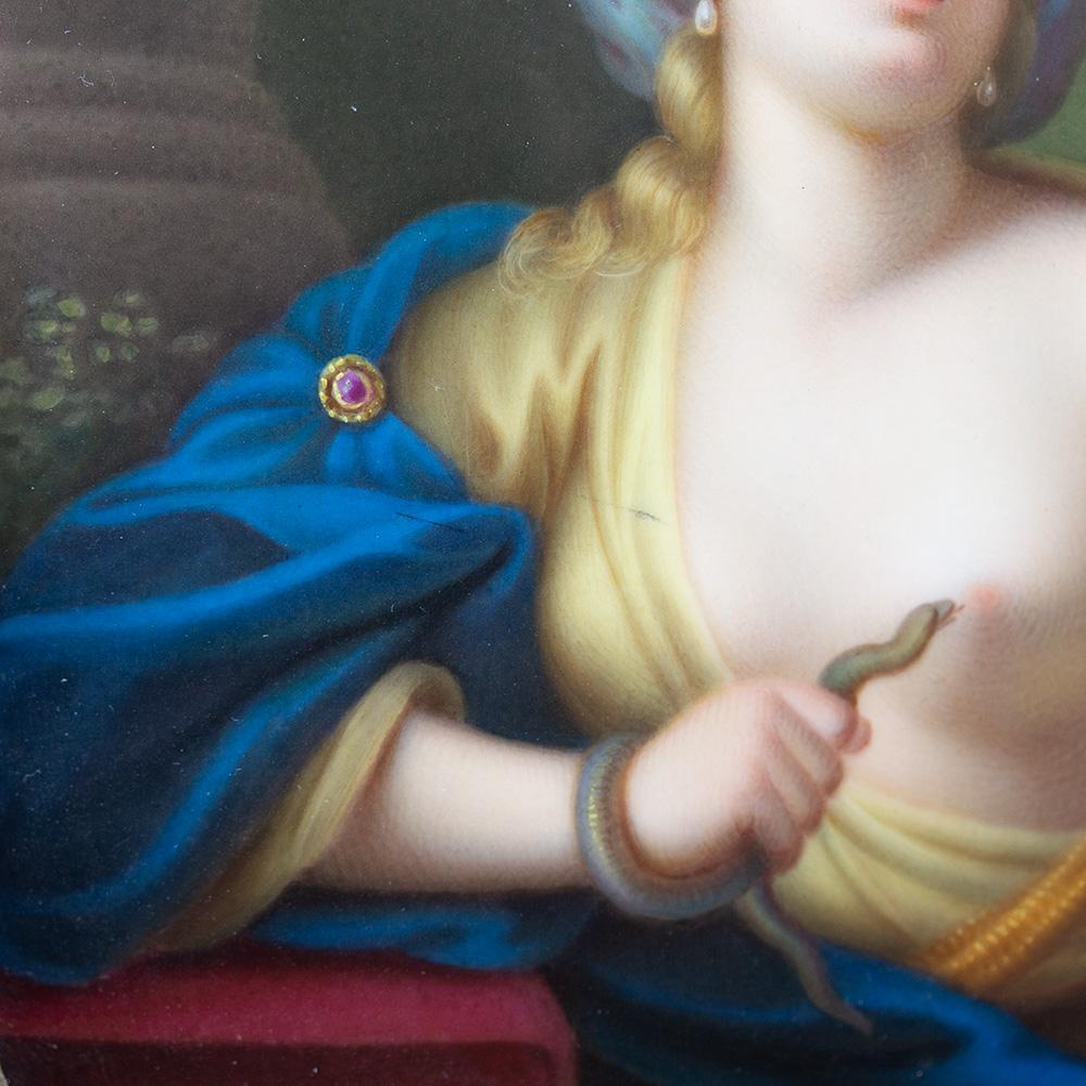 Hand-Painted The Death of Cleopatra Porcelain Plaque  KPM