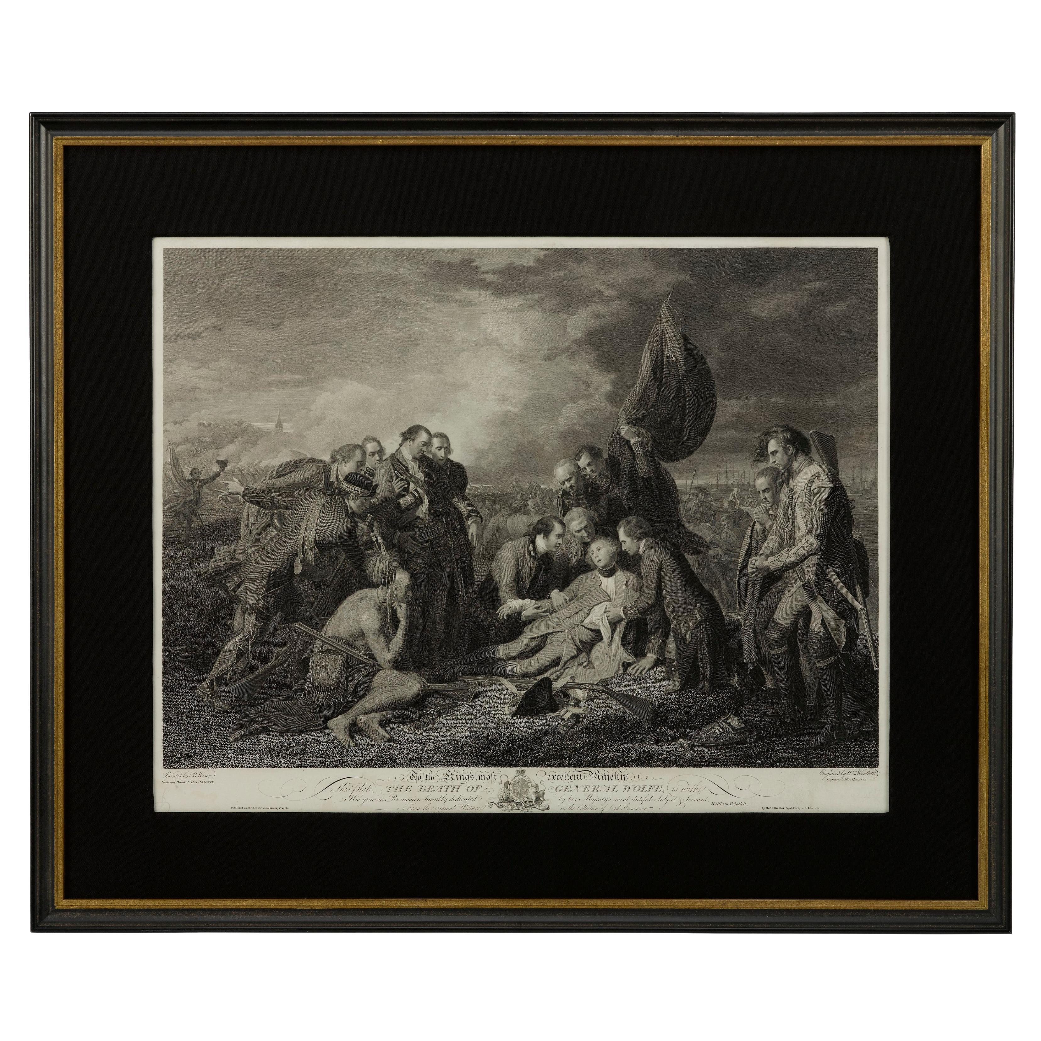 „Der Tod von General Wolfe“ Gravur von William Woollett, nach Benjamin West