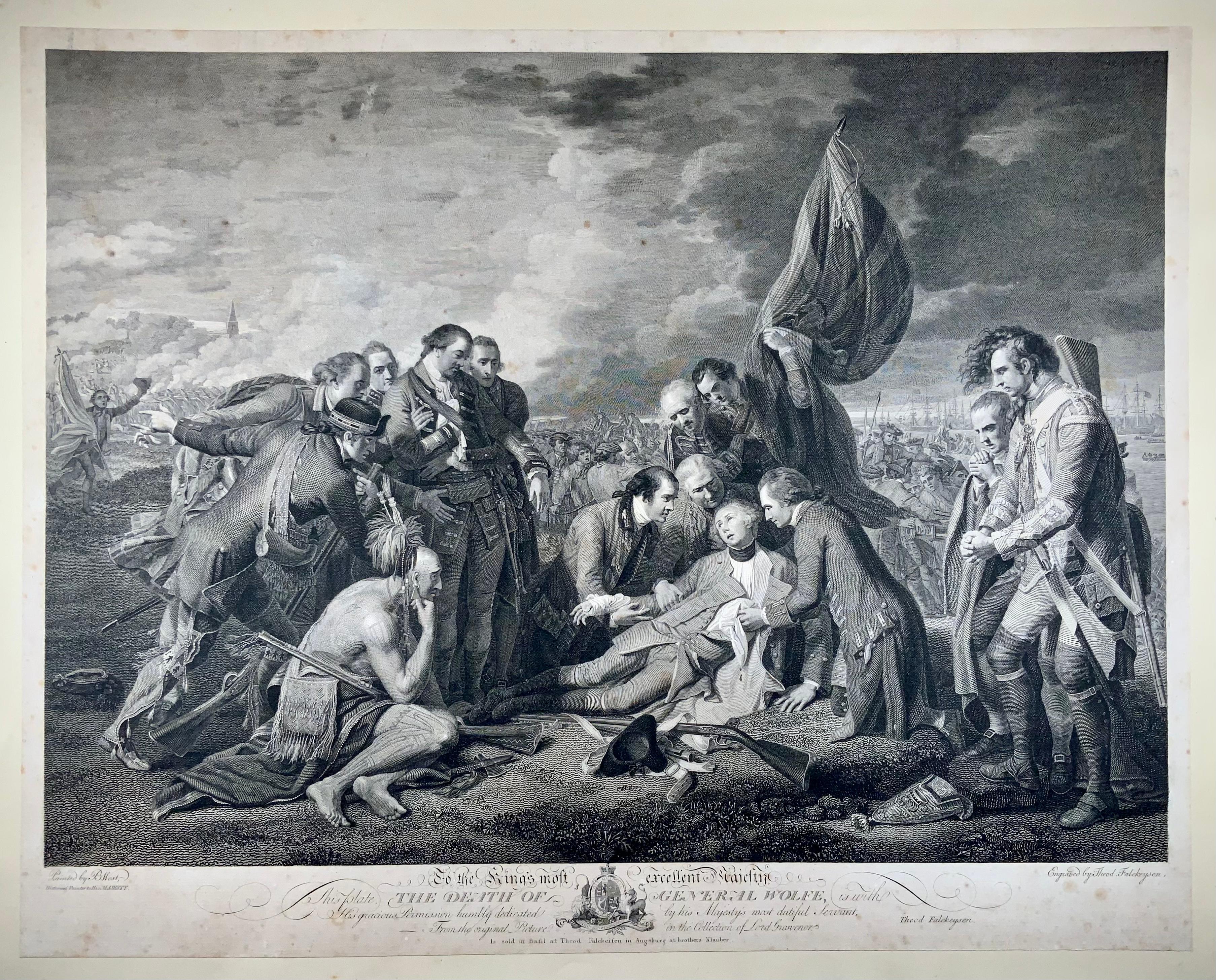 Etching on laid paper laid down on vellum, around 1789.

Etching after Benjamin West's 1770 painting 