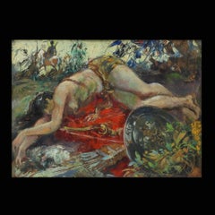 ‘The Death of Penthesilea’ Oil Painting by André Hofer
