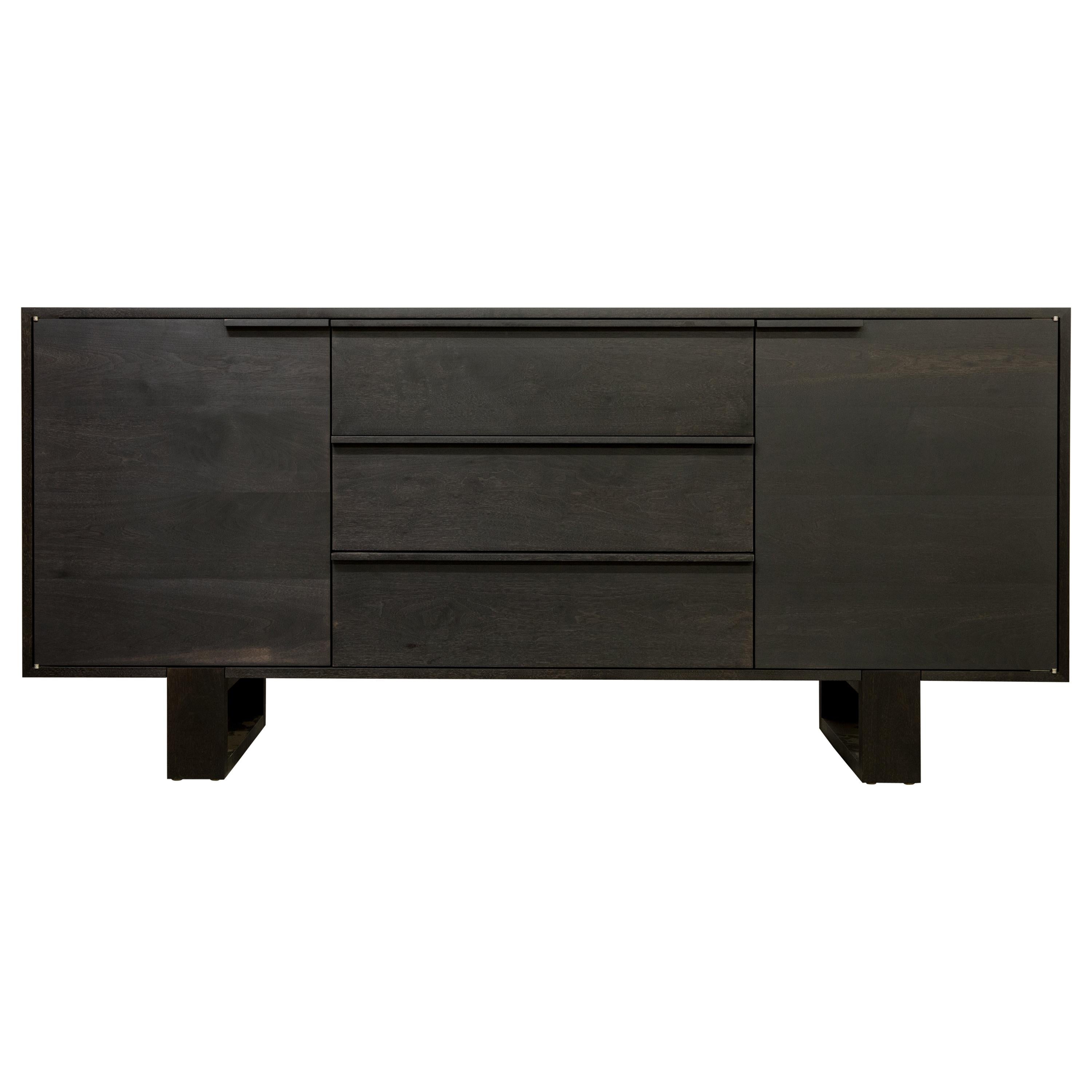 Contemporary Ink Stained Walnut "Debra" Credenza / Dresser by Kate Duncan 