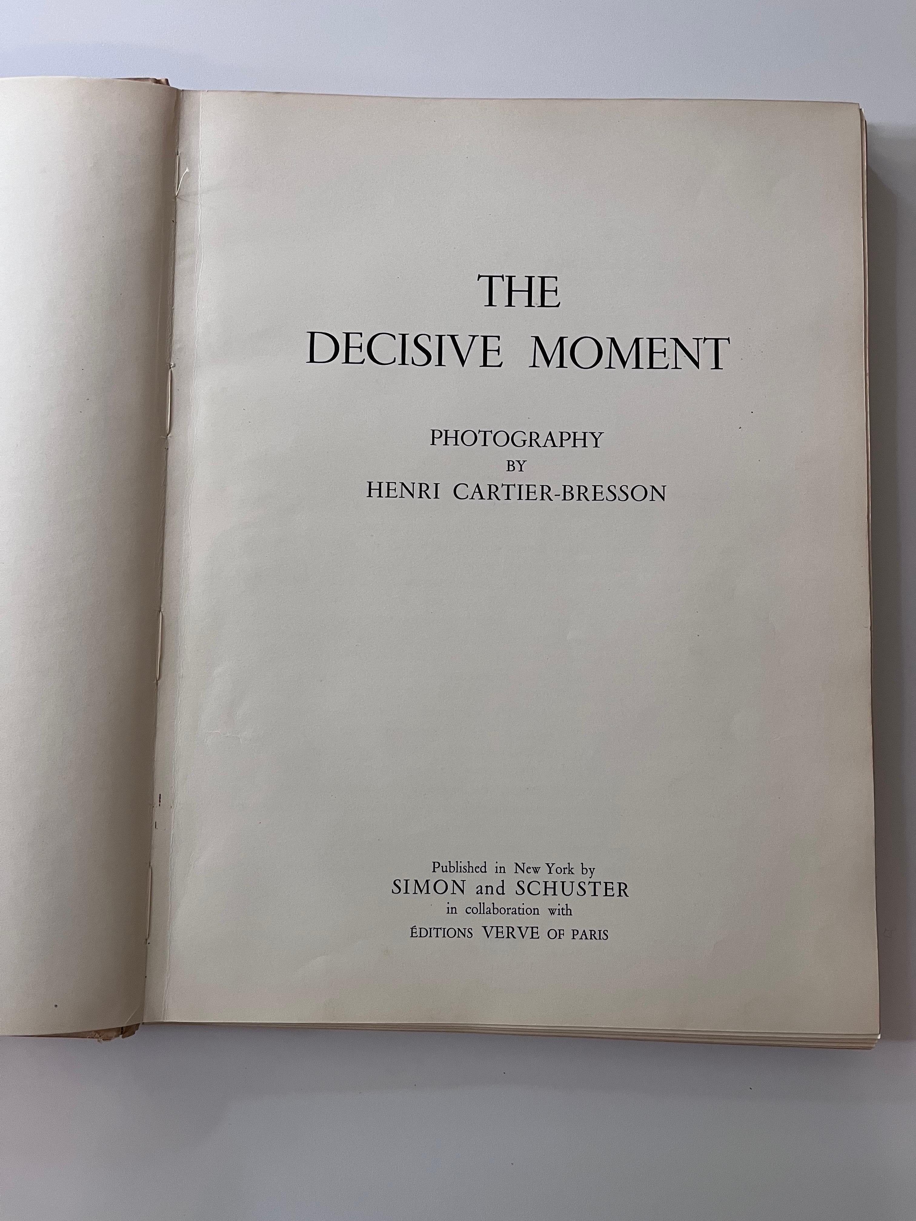 El Momento Decisivo 1ª Edición 1952 Henri Cartier-Bresson Portada Henri Matisse en venta 6