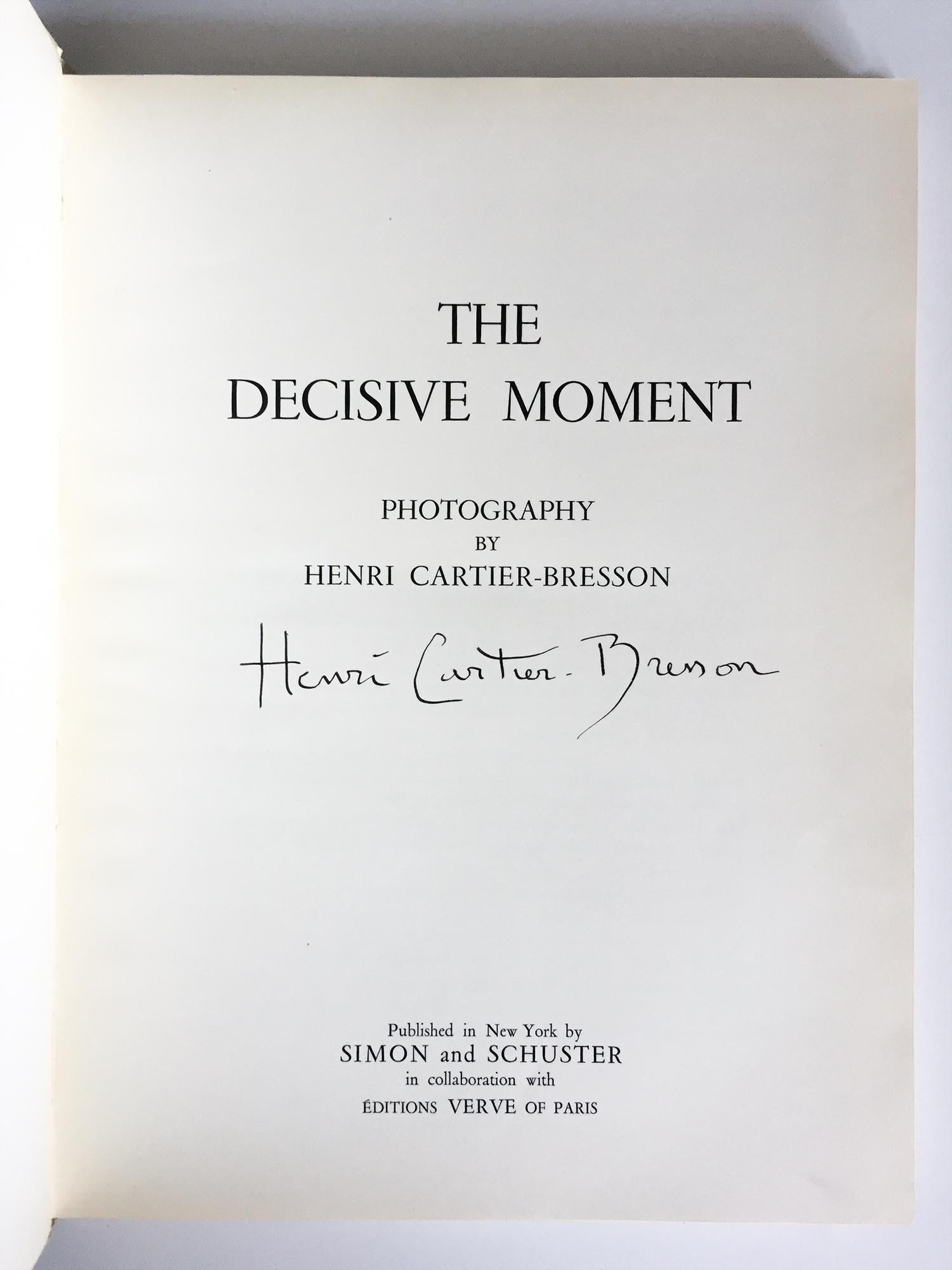 The Decisive Moment 'Signed by Henri Cartier-Bresson' In Good Condition For Sale In New York, NY