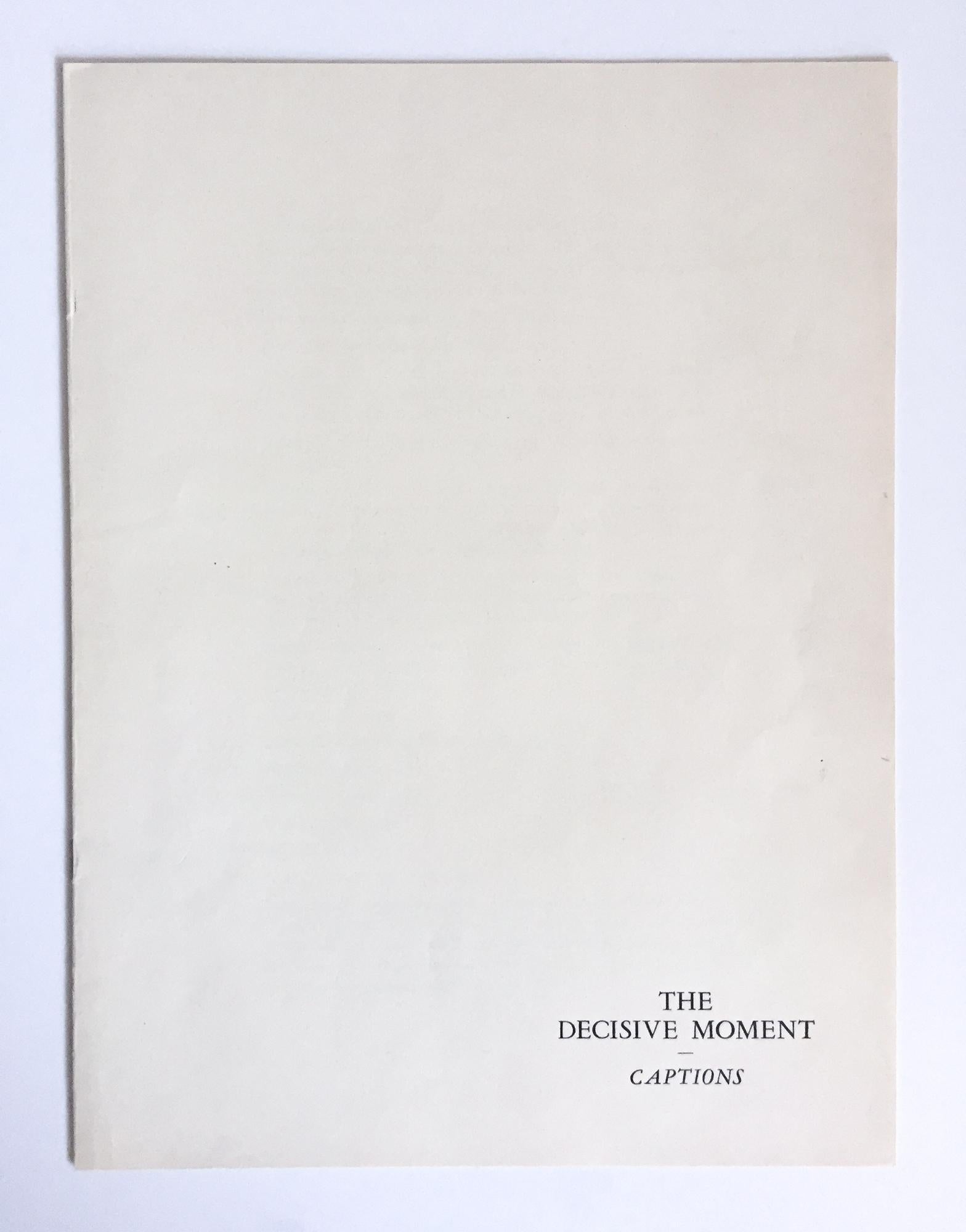The Decisive Moment 'Signed by Henri Cartier-Bresson' For Sale 2