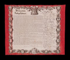 The Declaration of Independence, Printed on Cotton, ca 1876