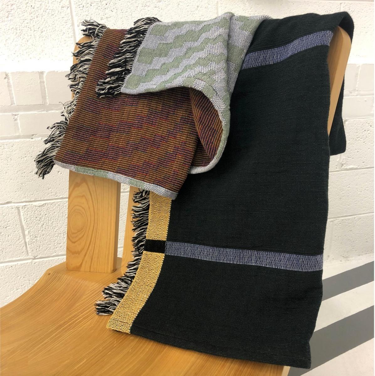 Hand-Woven Delia Woven Throw Blanket For Sale