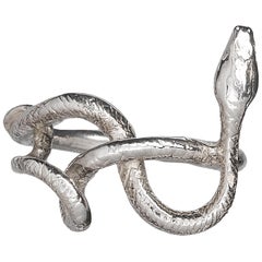 Der zarte ägyptische Wadjet-Ring mit gedrehter Schlange aus Sterlingsilber