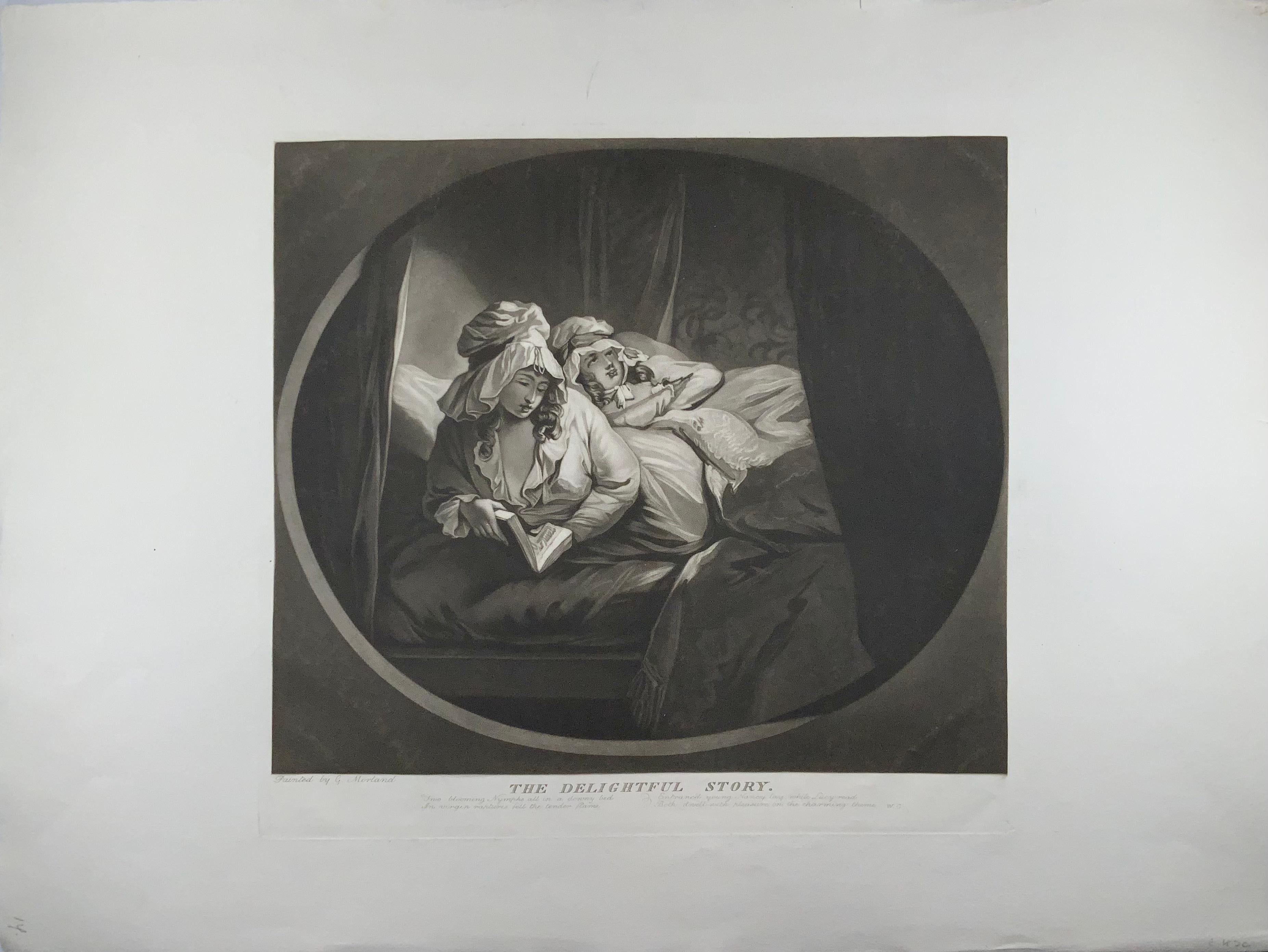 Geschaffen von William Ward (Brite (Englisch), 1766-1826), nach George Morland (Brite (Englisch), 1763-1804)

Unter dem Titel steht geschrieben: Zwei blühende Nymphen ganz in einem flaumigen Bett / In jungfräulicher Verzückung fiel die zarte