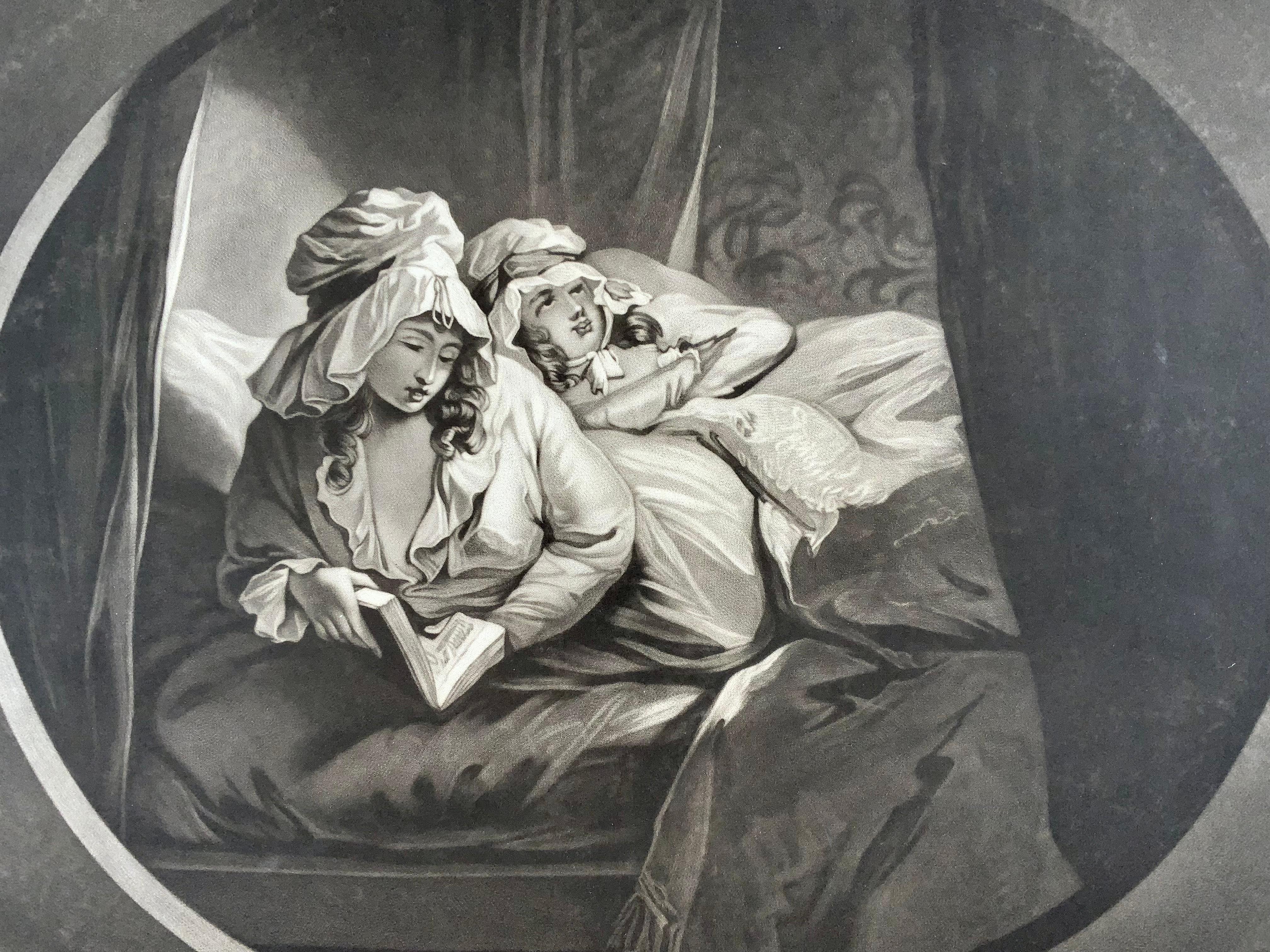 Delightful Story, Large Mezzotint by William Ward After George Morland In Excellent Condition For Sale In Norwich, GB