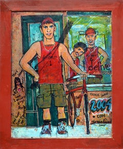 'The Delivery Boys' Original Painting by Baltimore Artist Vernon Reynolds