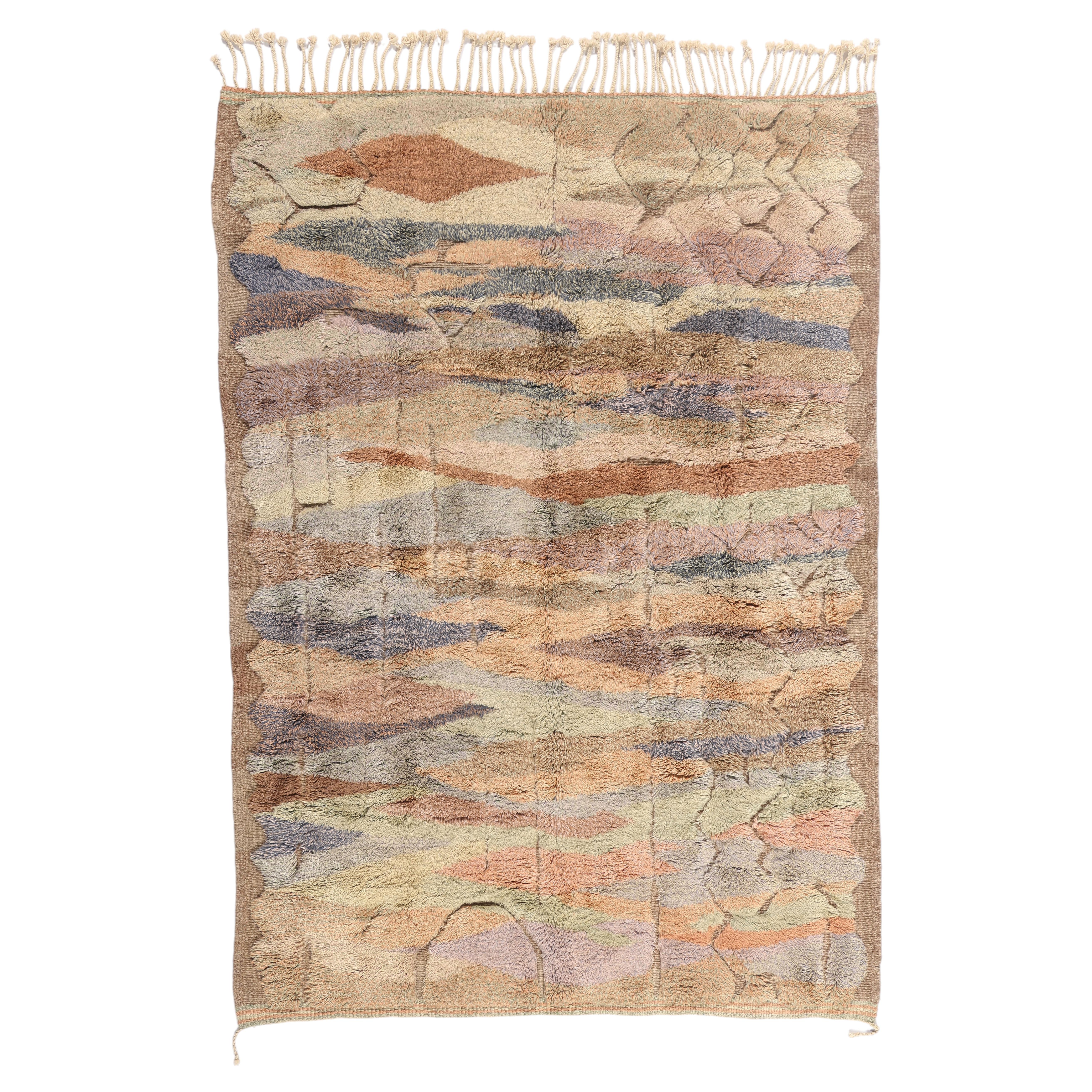 The Desert Reverie: A Beni Mrirt Moroccan Masterpiece of Atmospheric Abstraction