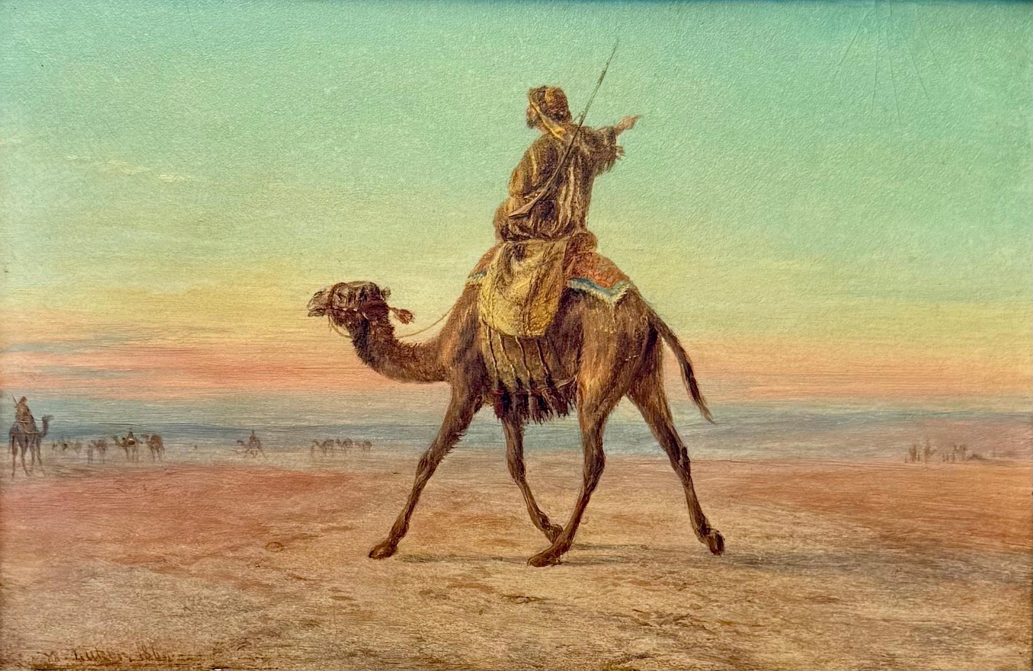 Ein Ölgemälde auf einer Tafel in einem vergoldeten Rahmen mit den Maßen 13,5