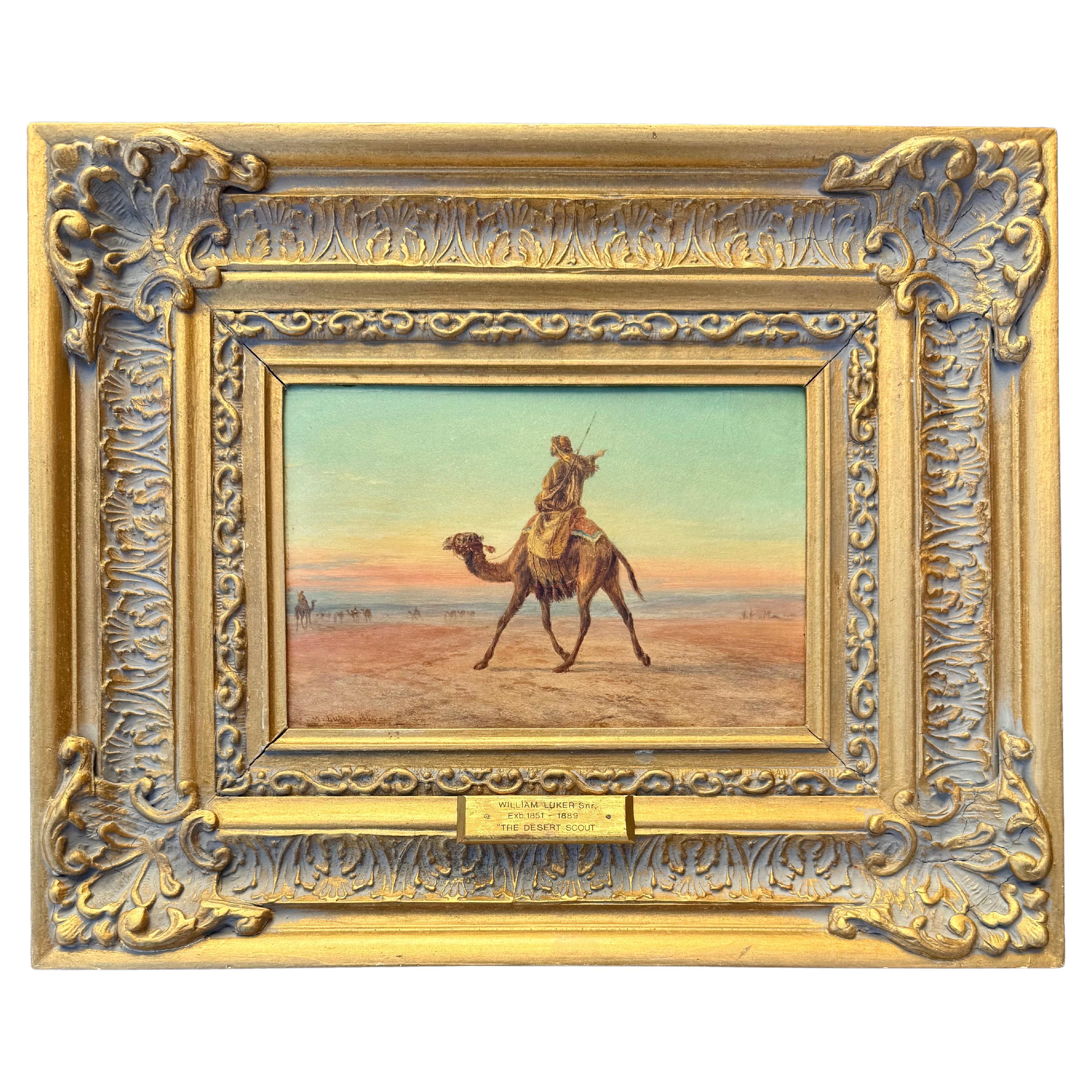 "Der Wüstenspäher" Ölgemälde von William Luker Senior aus dem 19.