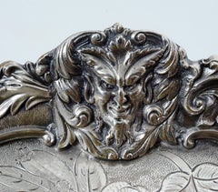 The Devil is in the Details Early 19th c S/P Tray with a Devils Face in Gallery