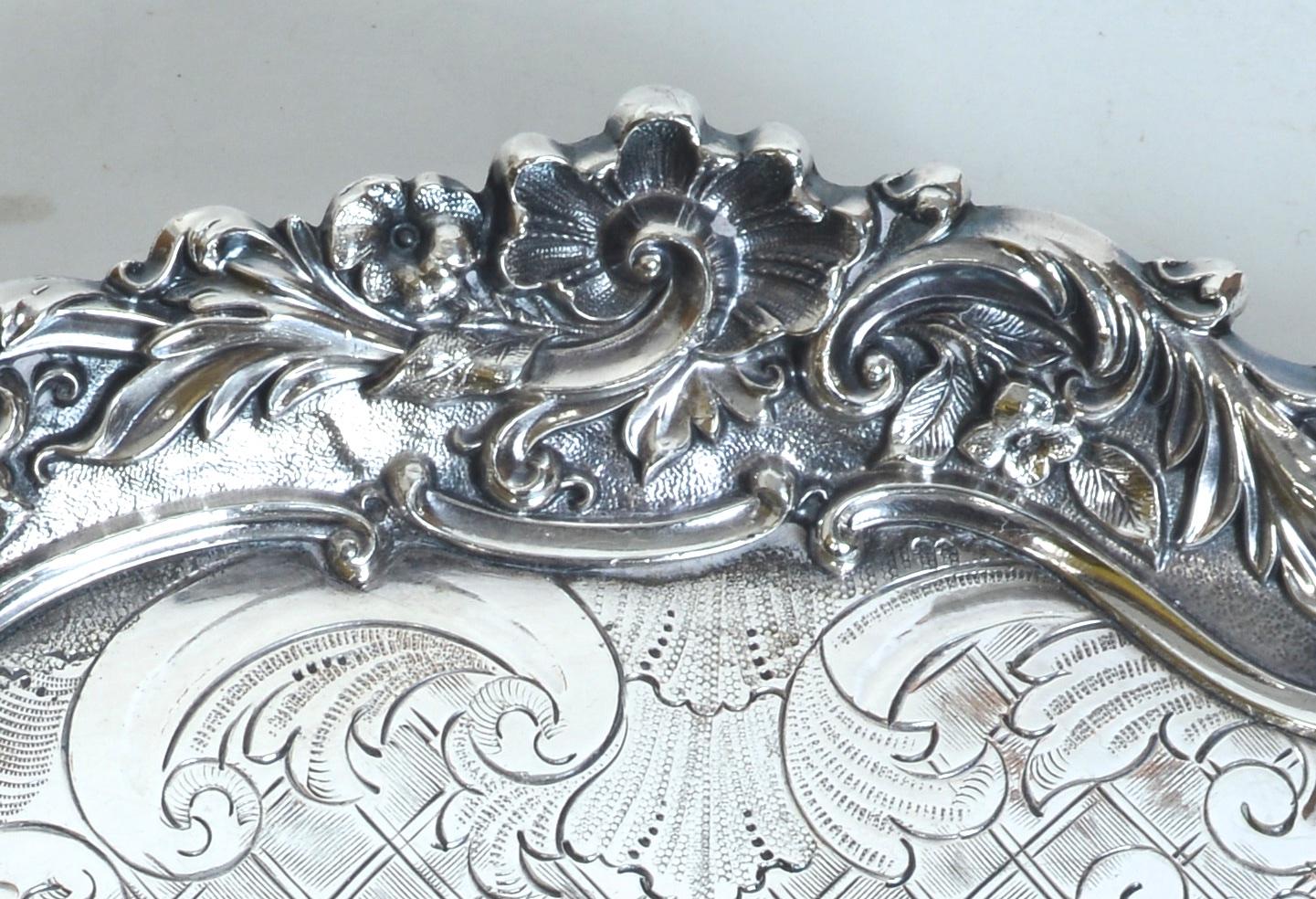 Cast The Devil is in the Details Early 19th c S/P Tray with a Devils Face in Gallery For Sale