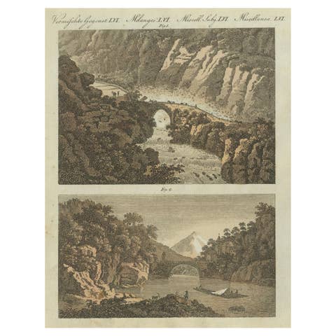 The Devil's Bridge at Gotthard Pass and 12th-Century Rhone Bridge at St. Maurice