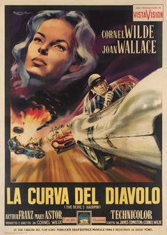 "The Devil's Hairpin / La Curva Del Diavolo" Film Poster