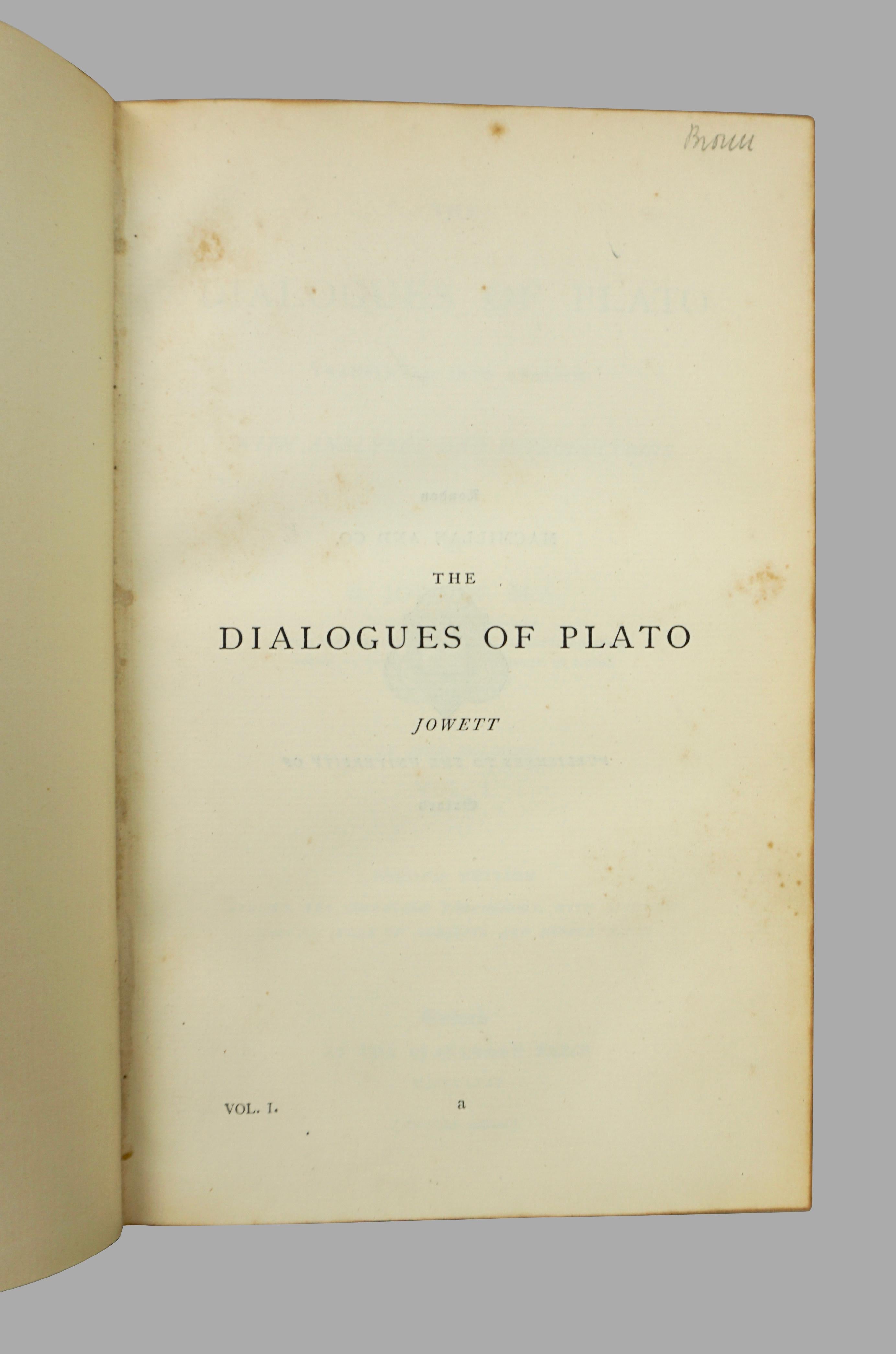 The Dialogues of Plato in 5 Elegant Full Leather Bound Volumes 2