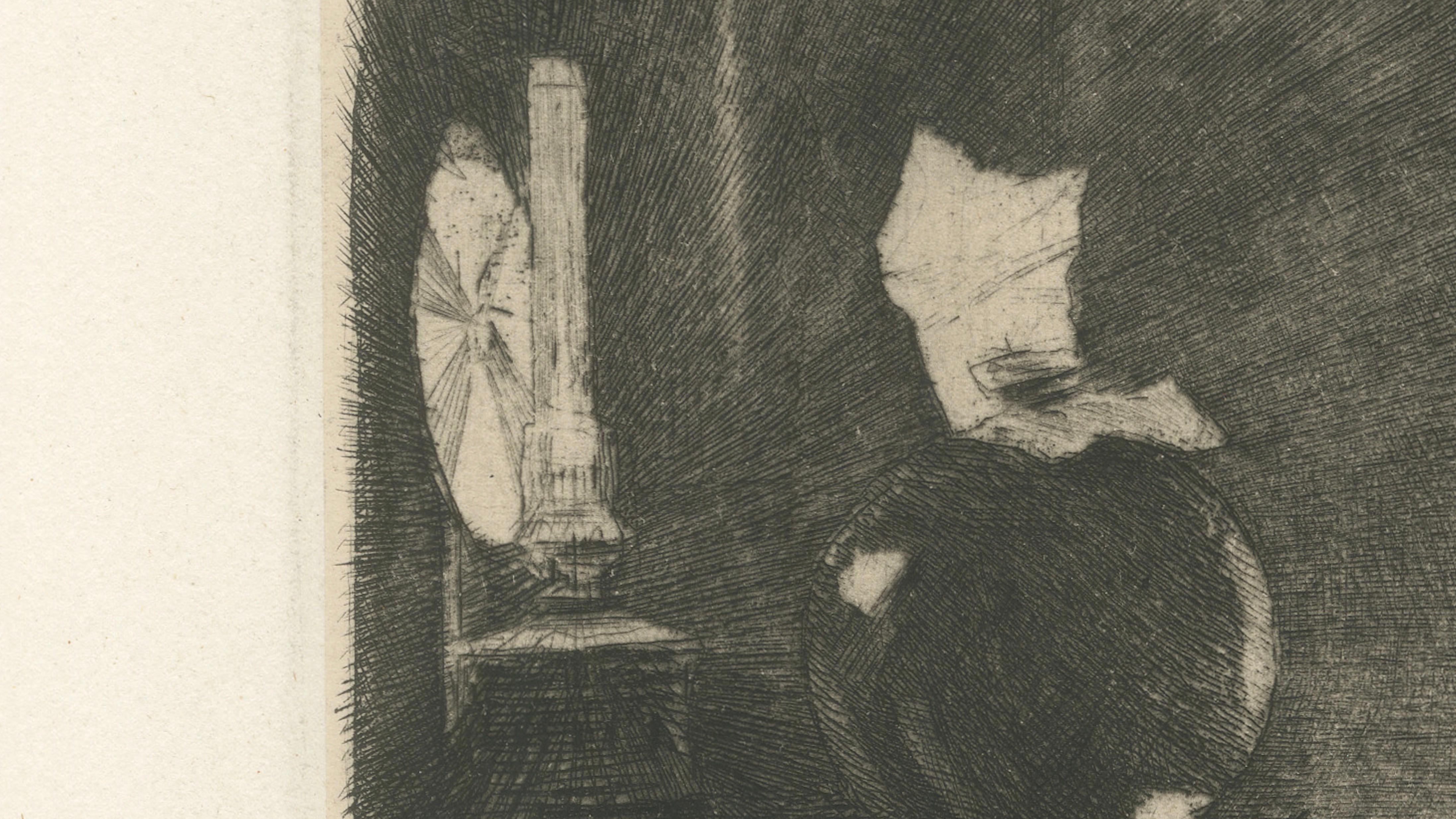 The Diamond Cleaver, Amsterdam Diamond Industry – Etching by C.L. Dake, 1888