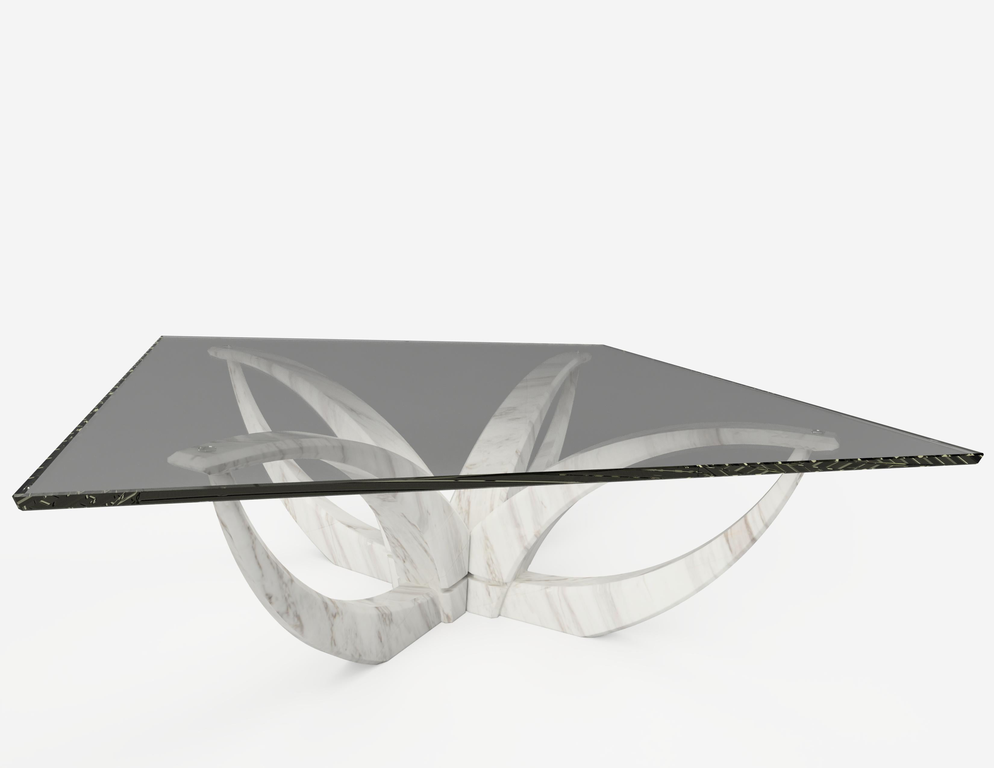 Moderne Table centrale en forme de fleur de lune en diamant, 1 de 1 par Grzegorz Majka en vente