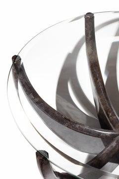 "The Diamond Ring" Center Table ft. Antigue Brown Granite and Glass