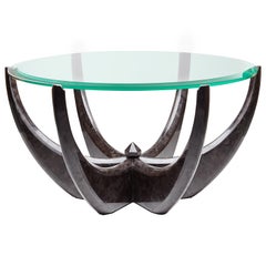 "The Diamond Ring" Center Table ft. Antigue Brown Granite and Glass