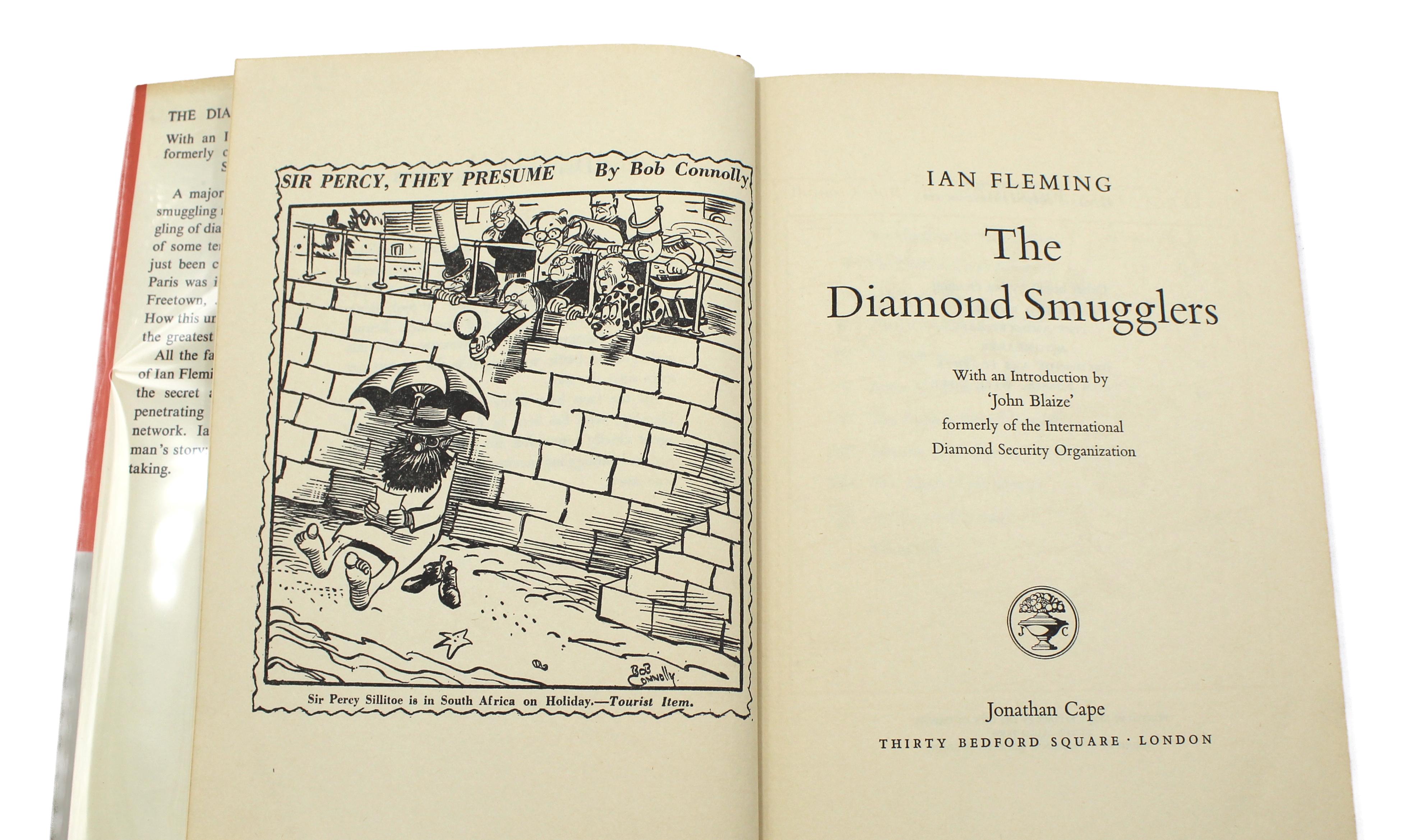 Américain « Diamond Smugglers » de Ian Fleming, première édition, avec housse, 1957 en vente