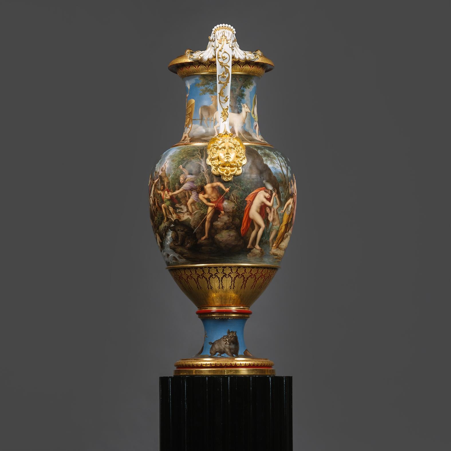 'The Diana and Actaeon Vase', Meissen Circa 1865 For Sale 2